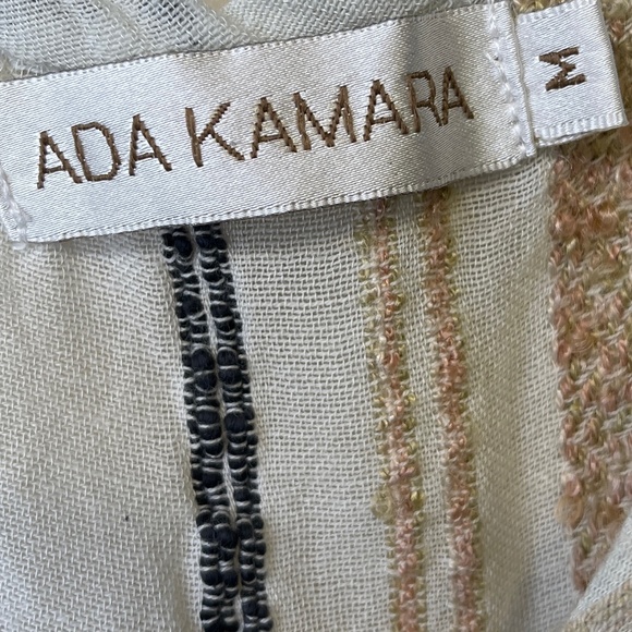 Ada Kamara | Criss Cross Embroidered Striped Textured Knit Peplum Boho Blouse - Picture 10 of 13